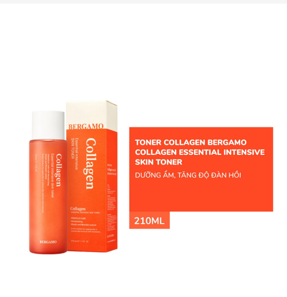 Toner Bergamo Collagen Essential Intensive Toner Cấp Ẩm, Dưỡng Da 210ml - ĐỎ
