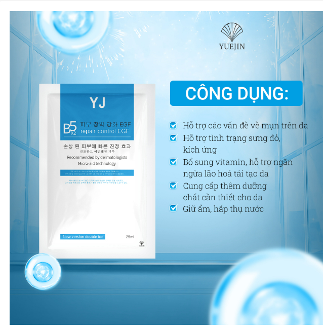 Mặt Nạ Yuejin Mask Mặt Nạ Phục Hồi, Mặt Nạ B5, Mặt Nạ Dưỡng Sáng, Mặt Nạ Cấp Ẩm 25ml