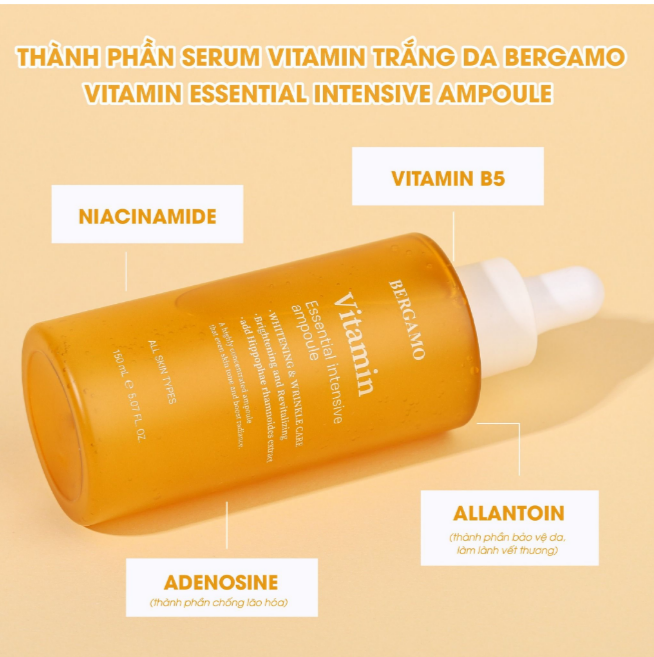 Serum Bergamo Vitamin  Essential Intensive Ampoule 150ml - VÀNG