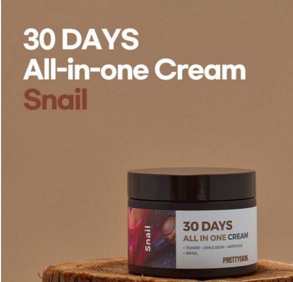 Kem Dưỡng Pretty Skin 30 Days All In One Cream - Ốc Sên, Kem Dưỡng Cấp Ẩm Cho Da 30 days