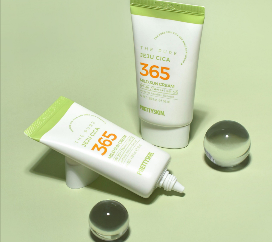 KEM CHỐNG NẮNG HẰNG NGÀY 365 PRETTYSKIN THE PURE JEJU CICA 365 MILD SUN CREAM