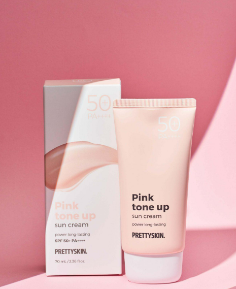 Kem chống nắng Pretty Skin Pink Tone up, Kem Chống Nắng Cấp Ẩm, Nâng Tone 70ml