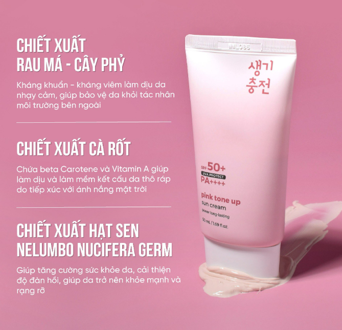 Kem Chống Nắng Nâng Tone Pretty Skin Pink Tone Up Sun Cream SPF50+ PA++++