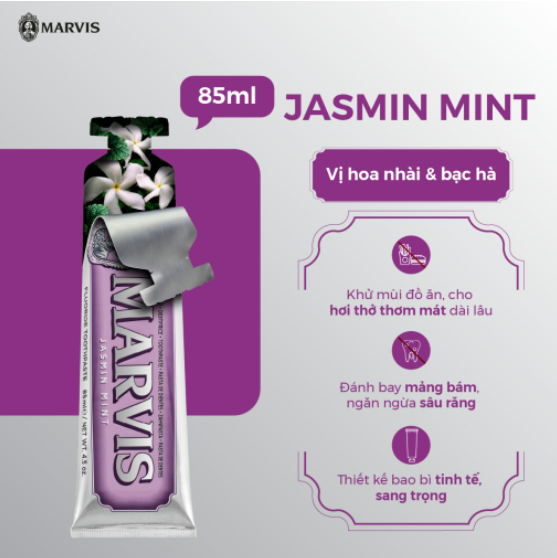 Kem Đánh Răng Marvis Kem Đánh Răng Trắng Răng, Kem Đánh Răng Thơm Mát, Kem Đánh Răng Cải Thiện Sâu Răng 25ml/75ml/85ml