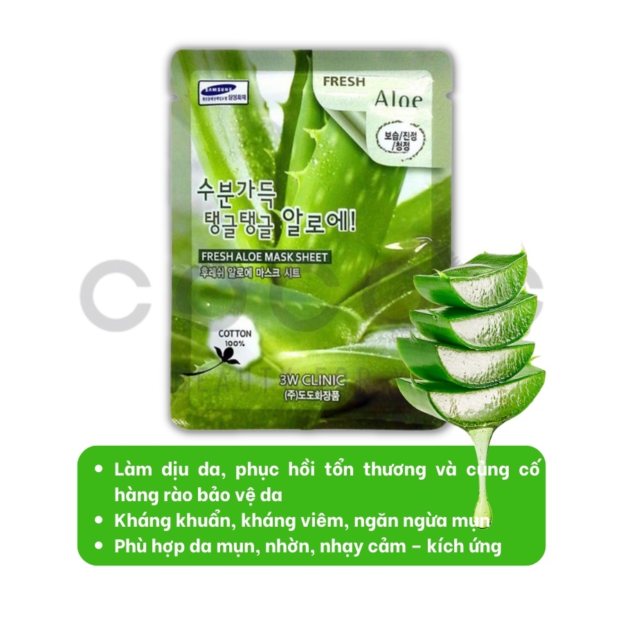 Combo 10 Mặt Nạ 3W CLinic, Mặt Na Dưỡng Ẩm, Dưỡng Da 23g