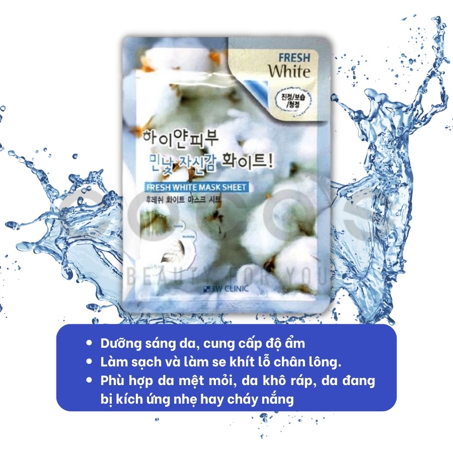 Combo 10 Mặt Nạ 3W CLinic, Mặt Na Dưỡng Ẩm, Dưỡng Da 23g
