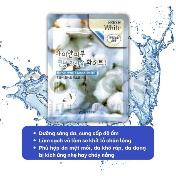 Mặt Nạ 3W CLinic, Mặt Na Dưỡng Ẩm, Dưỡng Da 23g