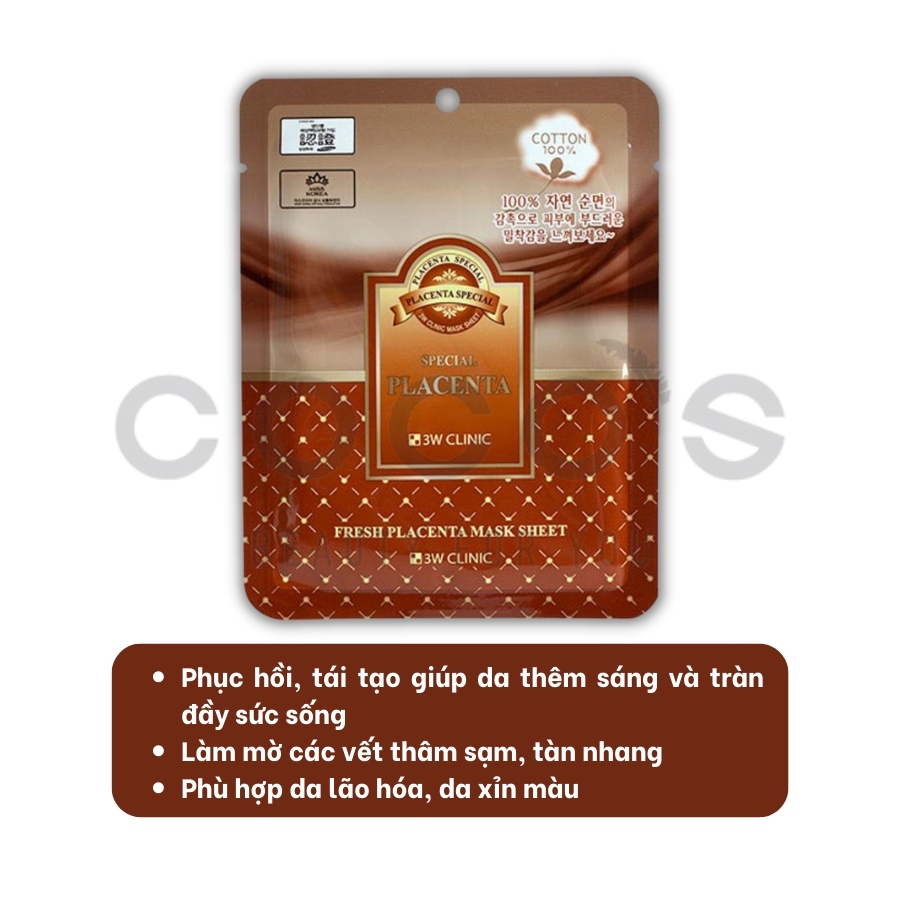 Mặt Nạ 3W CLinic, Mặt Na Dưỡng Ẩm, Dưỡng Da 23g
