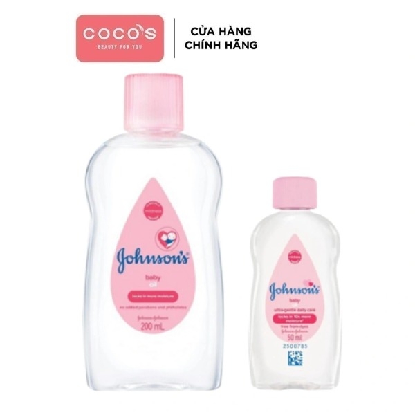 Dầu Mát Xa Dưỡng Ẩm Johnson's Baby Oil Massage Pink 200ml/50ml