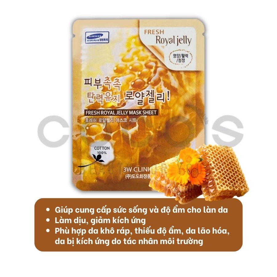 Combo 10 Mặt Nạ 3W CLinic, Mặt Na Dưỡng Ẩm, Dưỡng Da 23g