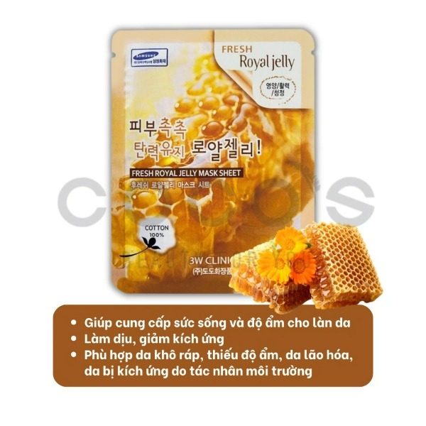 Mặt Nạ 3W CLinic, Mặt Na Dưỡng Ẩm, Dưỡng Da 23g