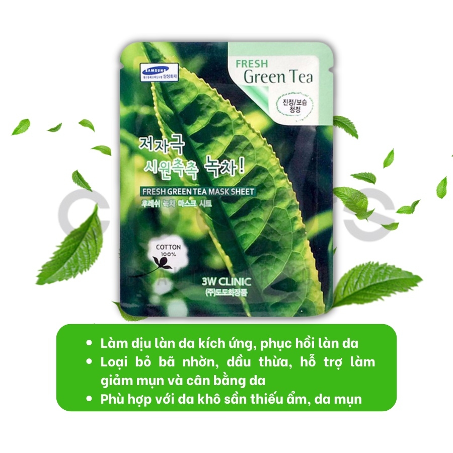Combo 10 Mặt Nạ 3W CLinic, Mặt Na Dưỡng Ẩm, Dưỡng Da 23g