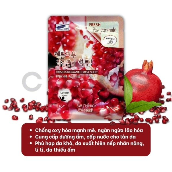Mặt Nạ 3W CLinic, Mặt Na Dưỡng Ẩm, Dưỡng Da 23g