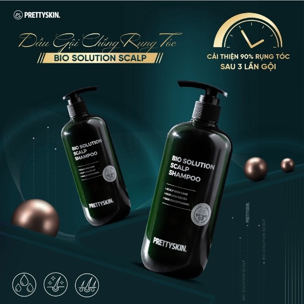 Dầu Gội Đầu Bio Solution Scalp Shampoo Pretty Skin Giảm Rụng Tóc Cải Thiện Mọc Tóc 500ml