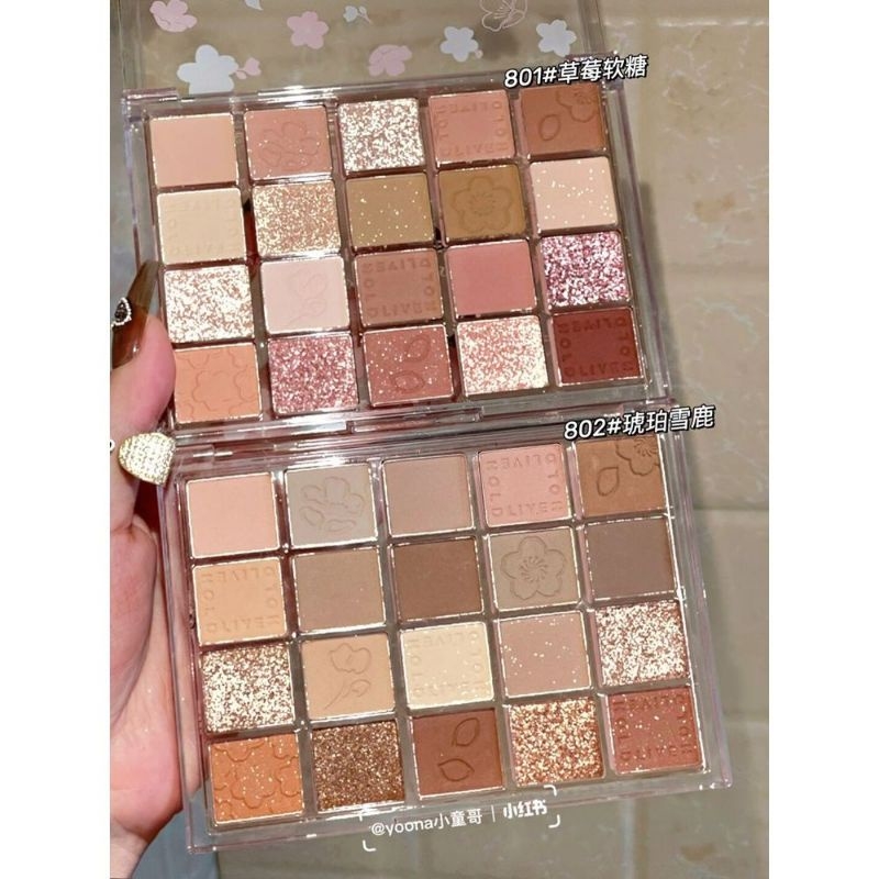 Phấn mắt Hold live evening sakura dance eyeshadow palette 20 ô 34g