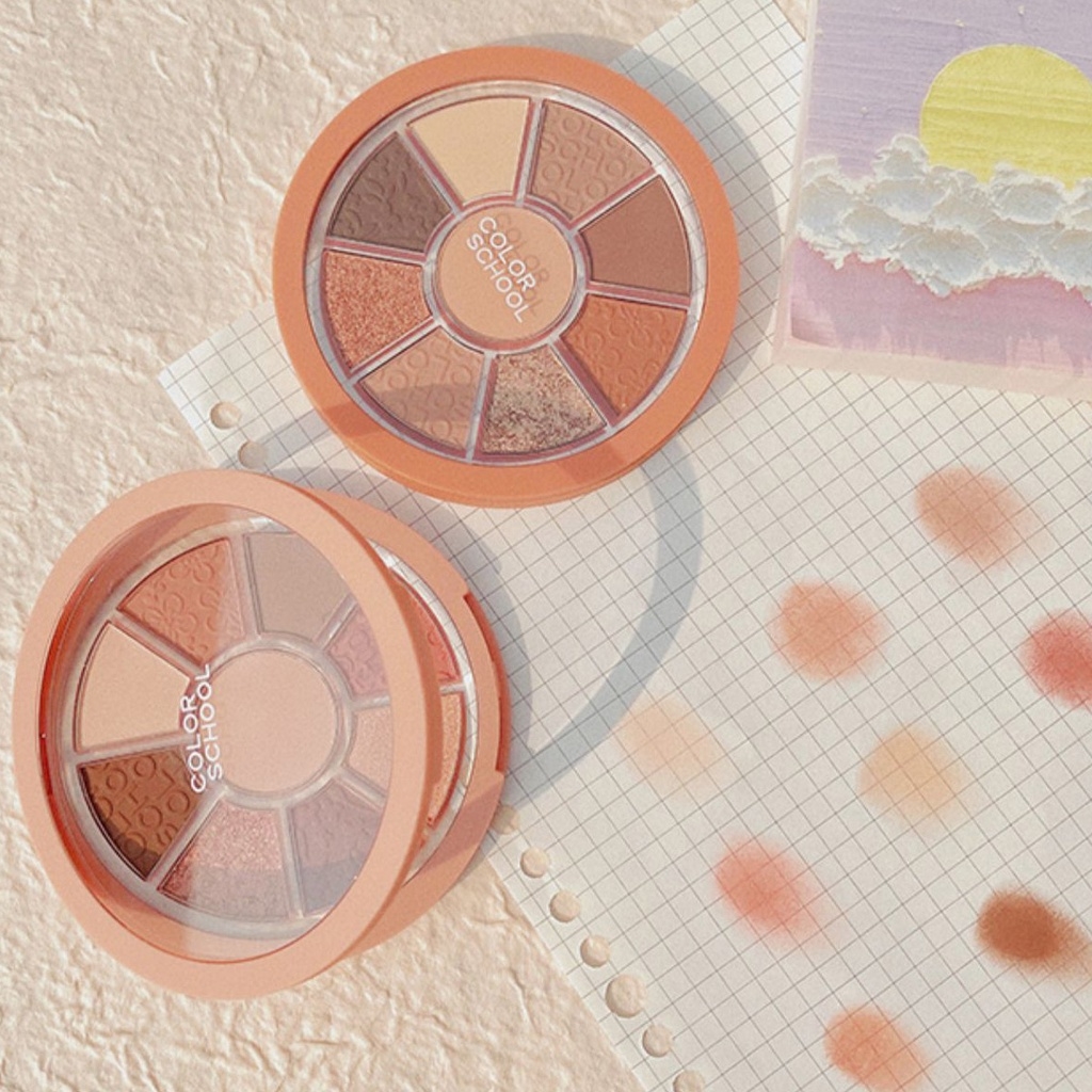 Bảng Phấn Mắt Color School Vitality Pocket Eyeshadow Palette 9 Màu 12.4g