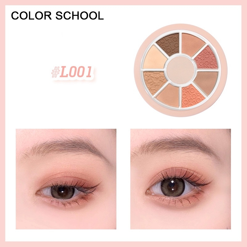 Bảng Phấn Mắt Color School Vitality Pocket Eyeshadow Palette 9 Màu 12.4g