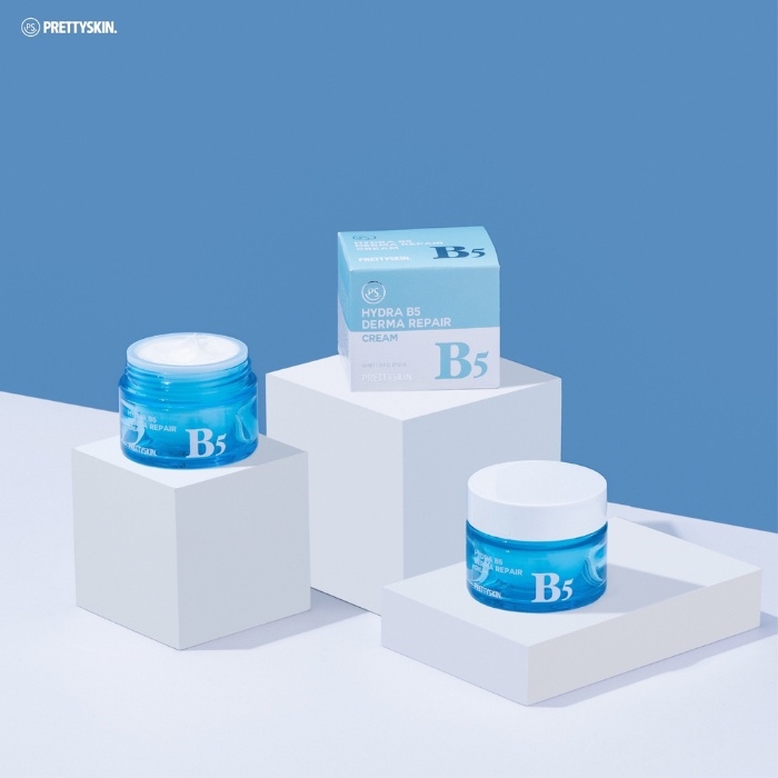 Kem dưỡng phục hồi và làm trắng da Prettyskin Hydra B5 Derma Repair Cream Pretty Skin 52ml (XANH)