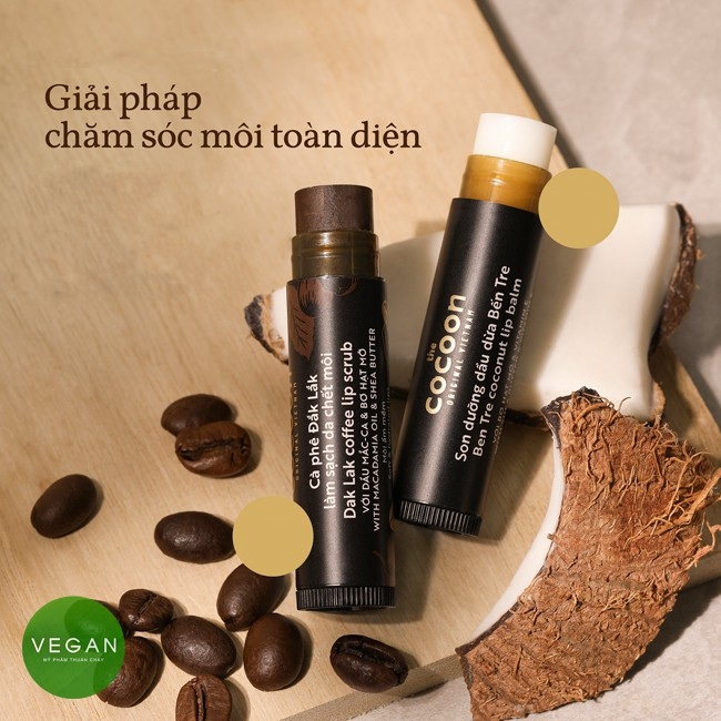 Tẩy Tế Bào Chết Môi Cocoon Cà Phê Đăk Lăk 5g Dak-Lak Coffee Lip Scrub