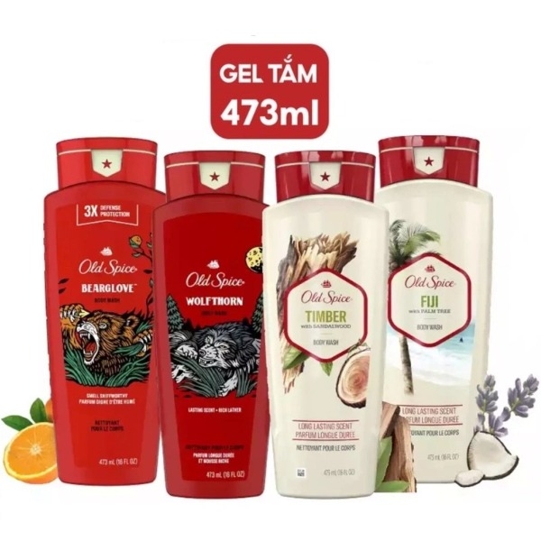 Gel Tắm Old Spice Nhiều Mùi Hương 473ml