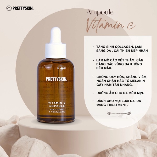 Tinh Chất Prettyskin Dưỡng Trắng Vitamin C Ampoule 50ml