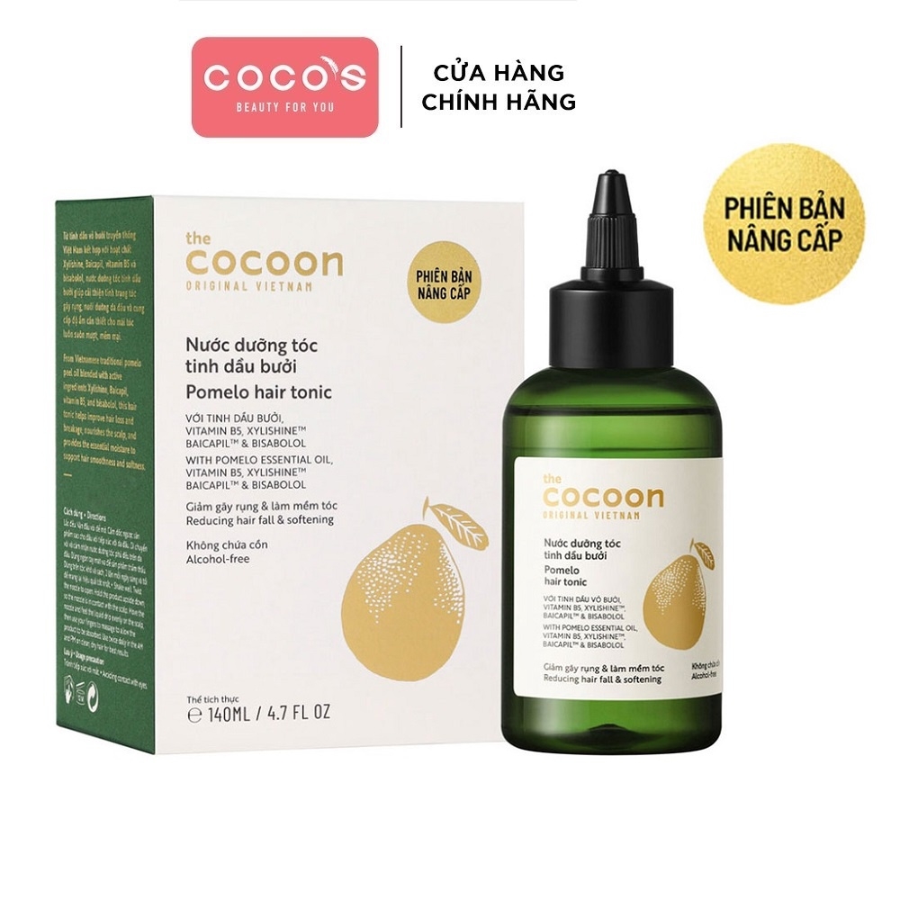 Nước Dưỡng Tóc Tinh Dầu Bưởi Cocoon, Tinh dầu dưỡng tóc dài, khỏe 140ml