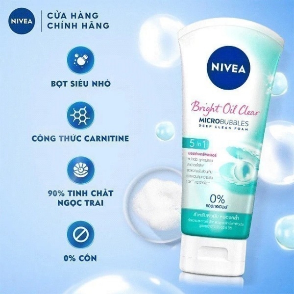 Sữa Rửa Mặt NIVEA  Dưỡng Trắng, Ngừa Mụn, Cấp Ẩm 100g