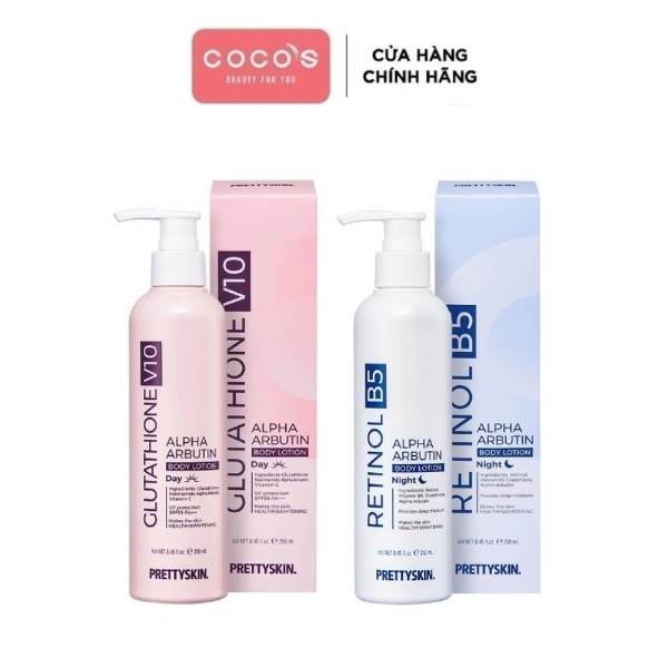Kem Dưỡng Trắng Da Body Pretty Skin Retinol Body Lotion 250ml