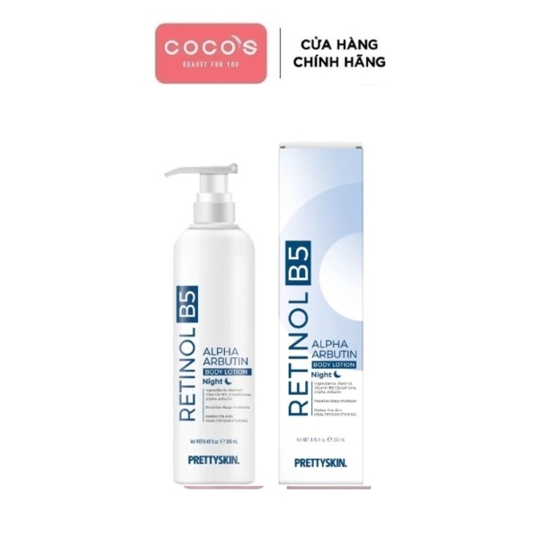 Kem Dưỡng Trắng Da Body Pretty Skin Retinol Body Lotion 250ml