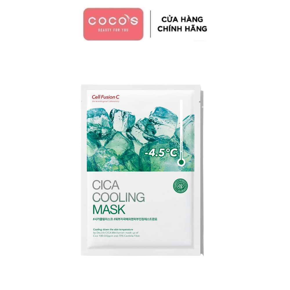 Hộp 5 Miếng Mặt Nạ Cấp Ẩm Và Làm Dịu Da Cell Fusion C First Cooling Mask 27gx5 miếng