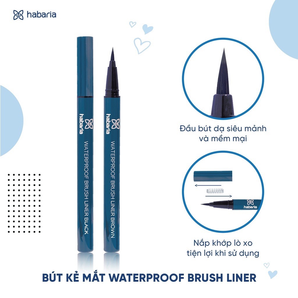 Dạ Kẻ Mắt Habaria Waterproof Brush Liner 1g