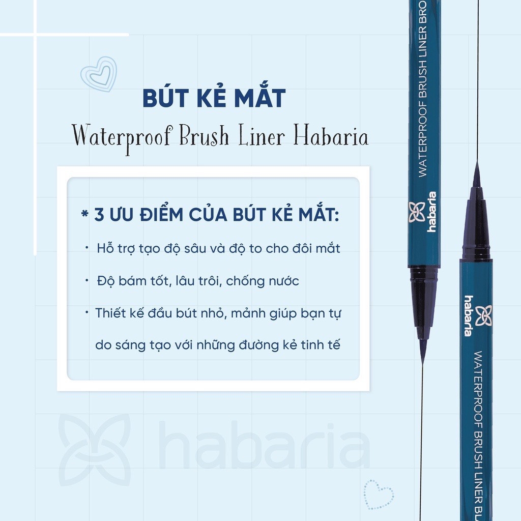 Dạ Kẻ Mắt Habaria Waterproof Brush Liner 1g