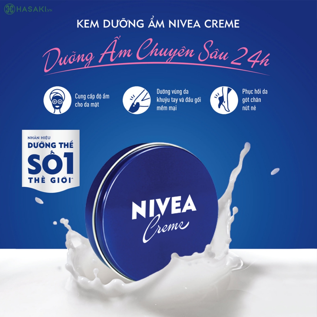 Kem dưỡng ẩm da NIVEA Crème, Kem Dưỡng Làm Mềm Da 30ml/ 60ml/ 150ml