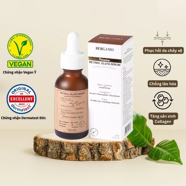 Serum BERGAMO Retinol Gluta Chống Lão Hóa Cao Cấp 30ml