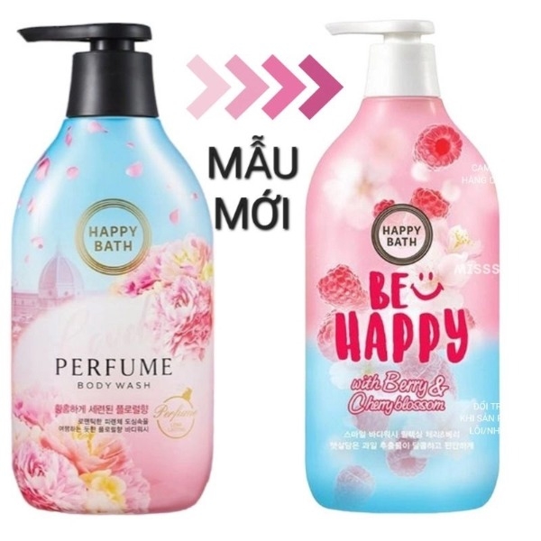 Sữa Tắm Happy Bath Be Happy with Berry & Cherry Blossom 900g