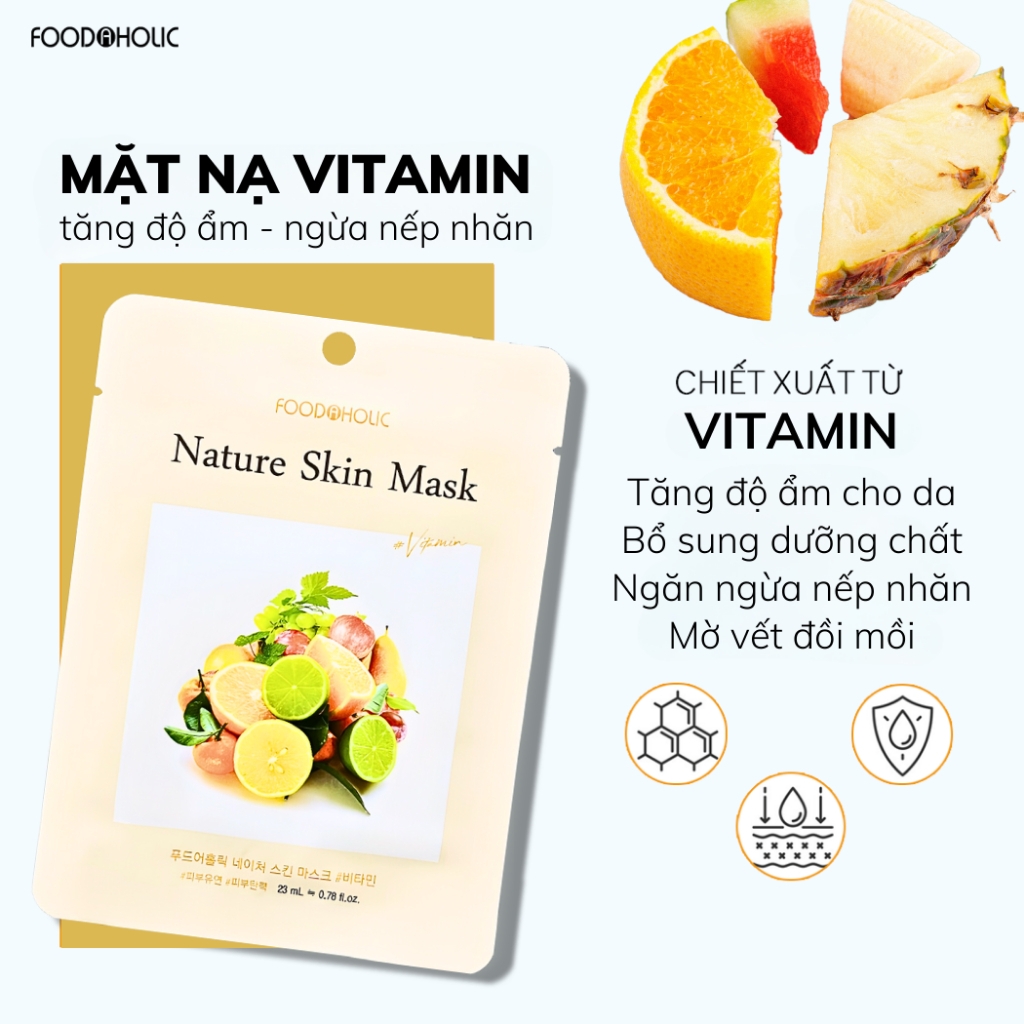 Mặt Nạ Foodaholic Nature Skin Mask, Mặt Nạ Dưỡng Ẩm, Mặt Nạ Giảm Mụn, Mặt Nạ Trắng Da 23g