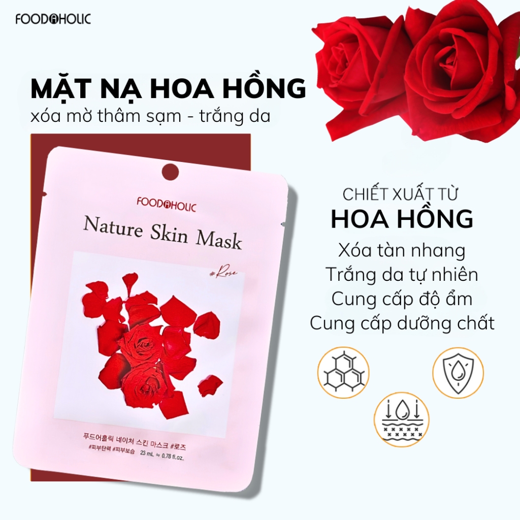 Mặt Nạ Foodaholic Nature Skin Mask, Mặt Nạ Dưỡng Ẩm, Mặt Nạ Giảm Mụn, Mặt Nạ Trắng Da 23g