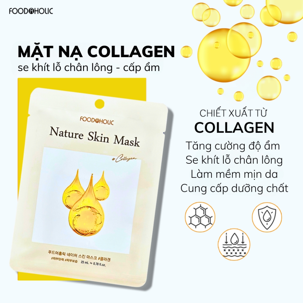 Mặt Nạ Foodaholic Nature Skin Mask, Mặt Nạ Dưỡng Ẩm, Mặt Nạ Giảm Mụn, Mặt Nạ Trắng Da 23g