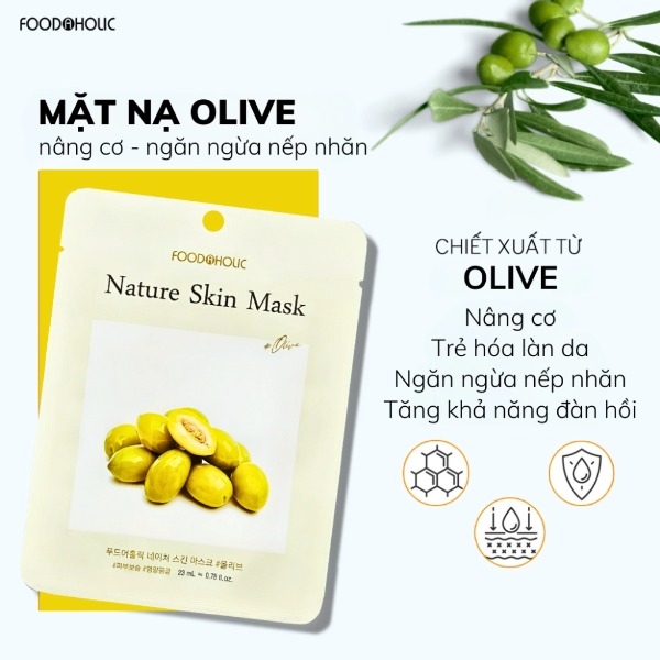 Combo 10 Mặt Nạ Foodaholic Nature Skin Mask Dưỡng Ẩm, Giảm Mụn, Trắng Da 23gx10