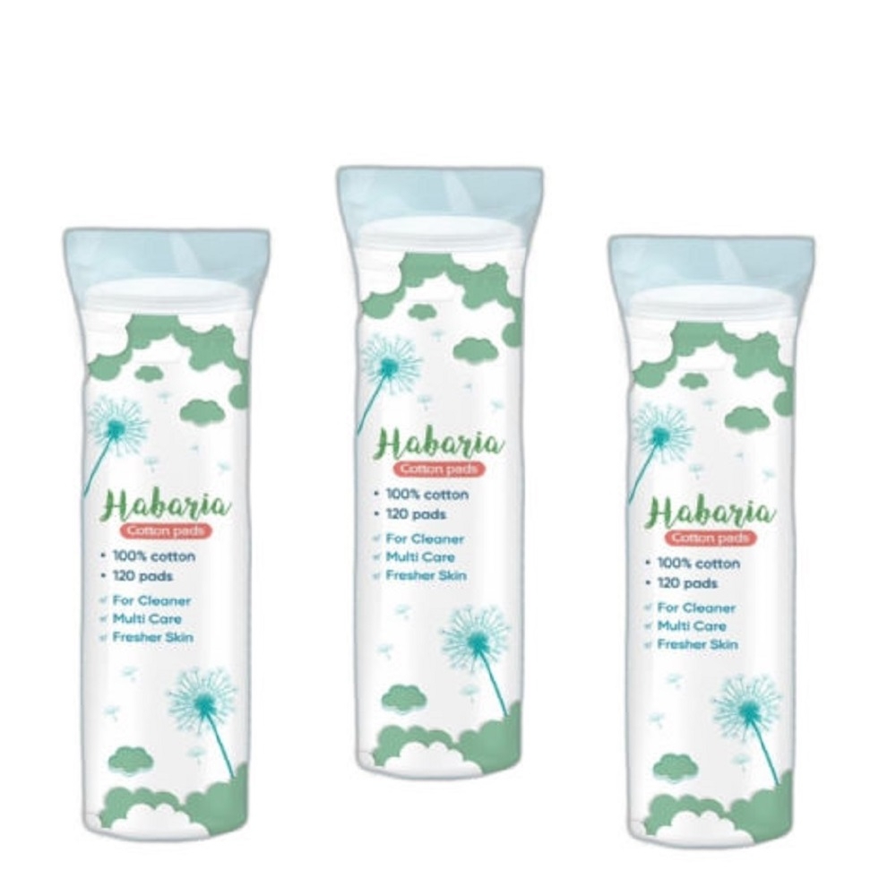 Combo 3 Bông tẩy trang Habaria Cotton Pads Túi Tròn