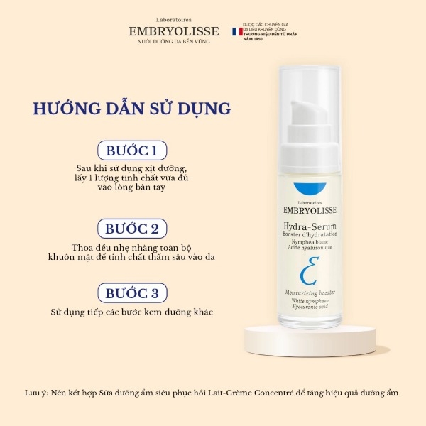 Serum double HA cấp ẩm đa tầng Embryolisse Hydra Serum 30ml