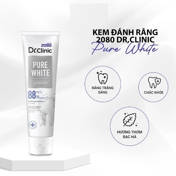 Kem Đánh Răng DR.CLINIC Giúp Làm Trắng Răng , Đánh Bay Mảng Bám , Giữ Răng Chắc Khỏe 110g