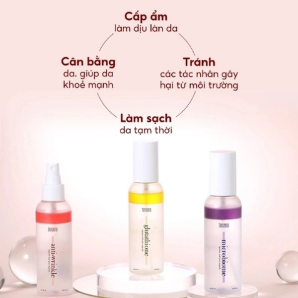Xịt Dưỡng 2 Tầng Tenzero Signature Dual Spray Ampoule – Anti Wrinkle 120ml (Hồng)