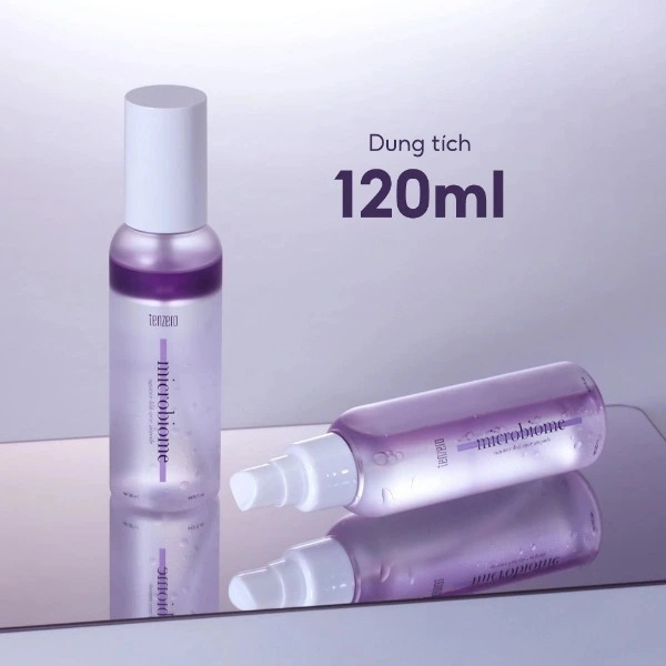 Xịt Dưỡng 2 Tầng Tenzero Signature Dual Spray Ampoule – Microbiome 120ml (Tím)