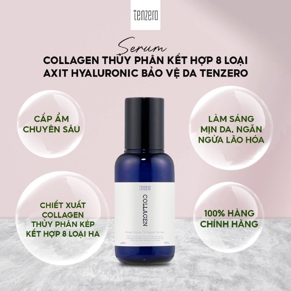 Serum Collagen Thủy Phân Tenzero Deep Aqua Collagen 50ml