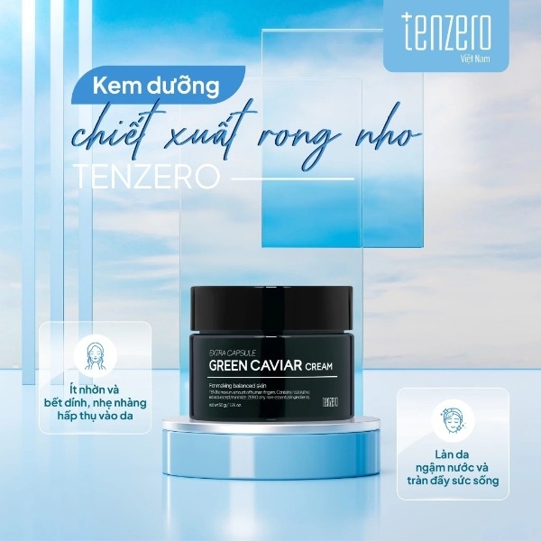 Kem Dưỡng Rong Nho Tenzero Green Caviar Cream 50g
