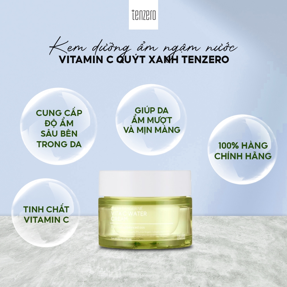 Kem Dưỡng Làm Sáng Da, Mờ Thâm Tenzero Gree Tangerine Vita C Water Cream 50g