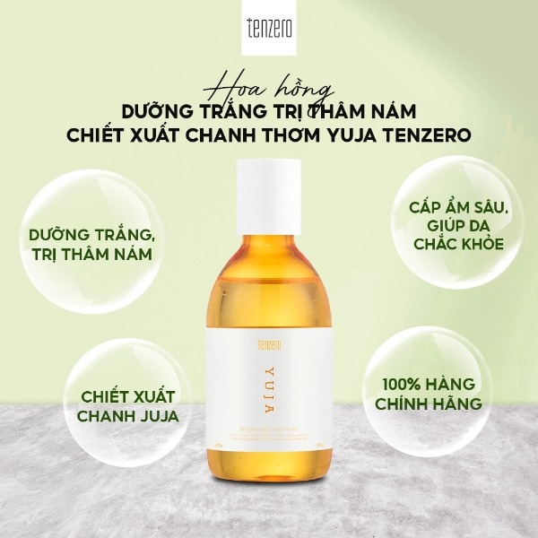 Nước Hoa Hồng Dưỡng Sáng Da Tenzero Brightening Yuja Toner 50ml