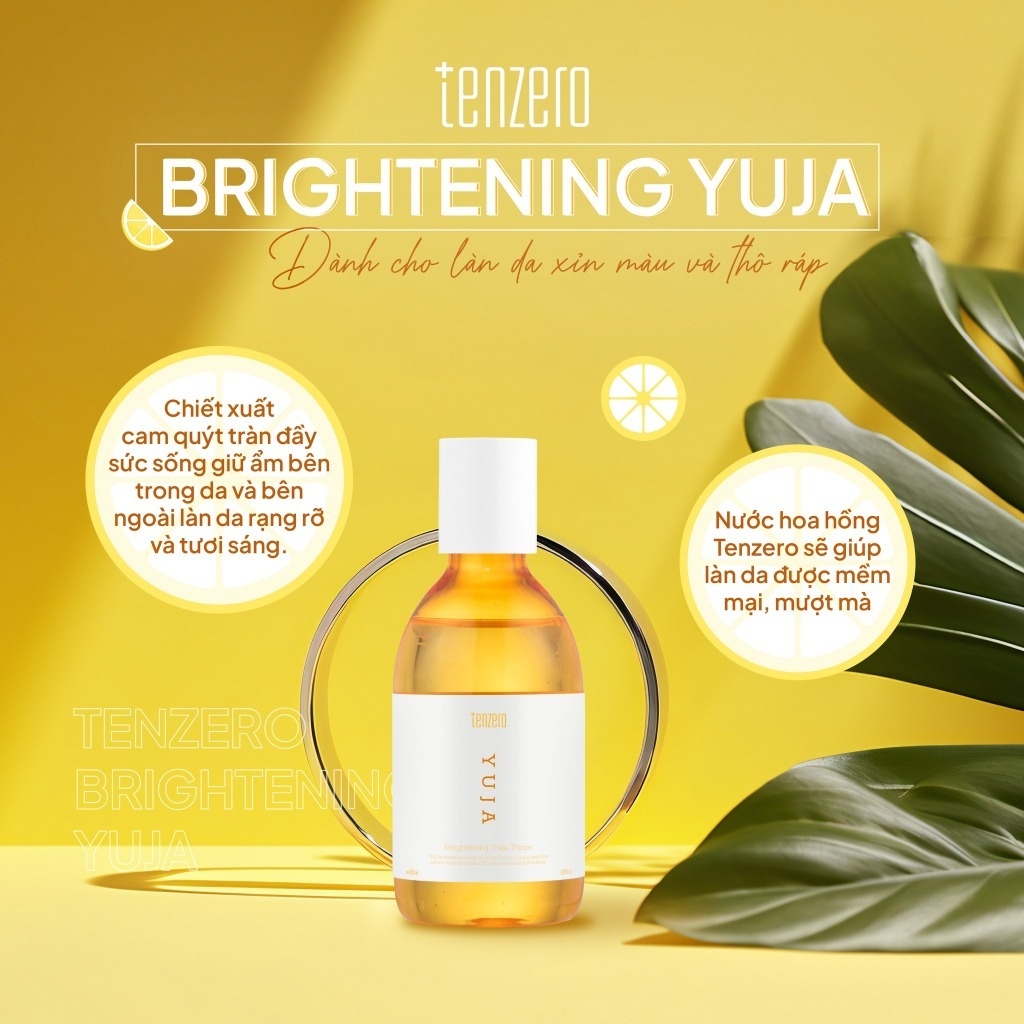 Nước Hoa Hồng Dưỡng Sáng Da Tenzero Brightening Yuja Toner 50ml