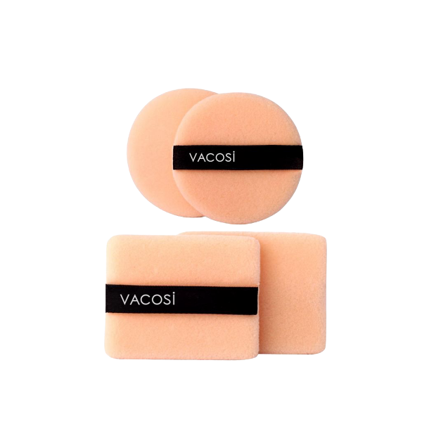 Bông Phấn Khô Vacosi Small Round Puff Tròn (2 miếng) - BP01